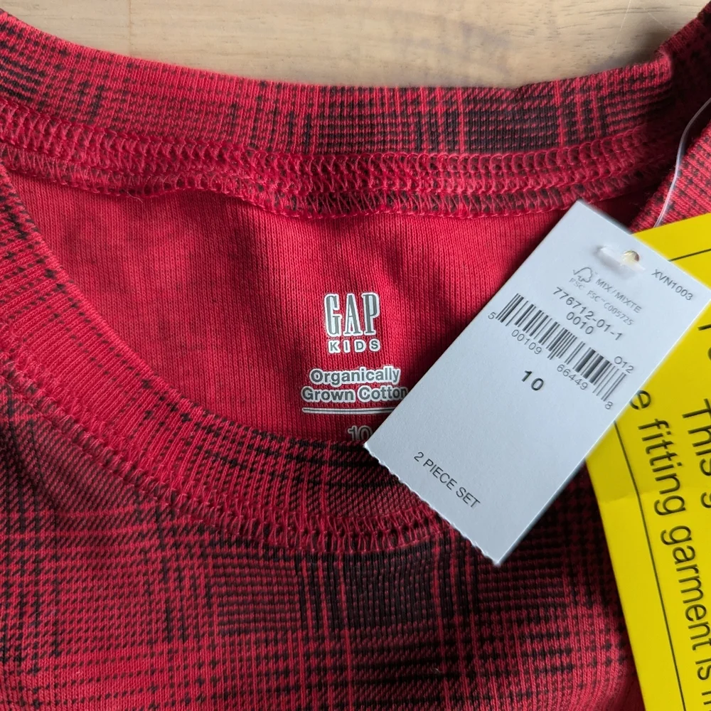 GAP Kids (unisex) Plaid Pajama Set NWT‎ Size 10
